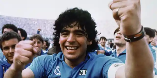 Mandatory Credit: Photo by Meazza Sambucetti/AP/Shutterstock (7332841a)
Diego Maradona Argentine soccer superstar Diego Armando Maradona cheers after the Napoli team clinches its first Italian major league title in Naples on
Diego Maradona, Naples, Italy